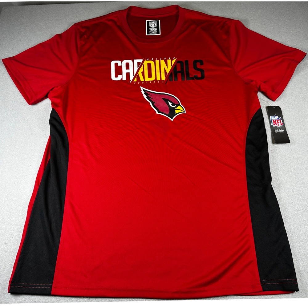 NFL Team Apparel Arizona Cardinals Men's 2XL Red Performance T-Shirt NWT